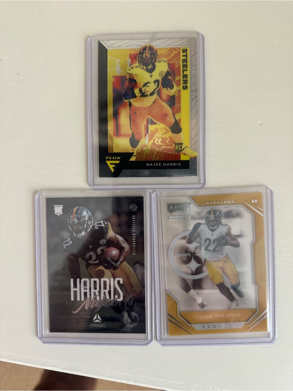 Najee Harris Football Rookie Card Trio - Yellow Black